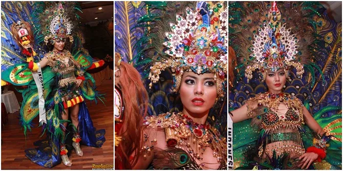 Foto Whulandary Herman - Reog Ponorogo di Miss Universe 2013
