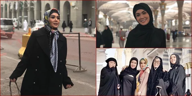 FOTO: Yuni Shara dan Melly Goeslaw Sambut 2019 di Tanah Suci