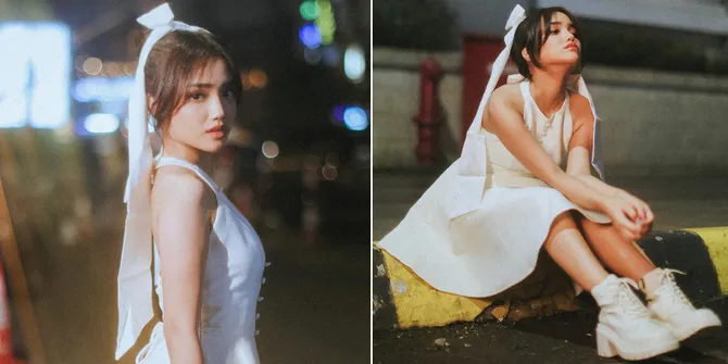 Fuji Pose Cantik Serba Putih di Photoshoot Terbaru, Konsisten Tampilkan Pesona Cute