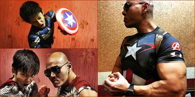 Galeri Foto Azka dan Deddy Corbuzier Jadi The Avengers, Epic!