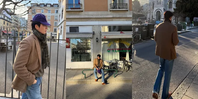 Gantengnya Pacar Shin Min Ah, 7 Potret Kim Woo Bin di Swiss - Jalan-jalan Serasa Photoshoot Majalah Fashion