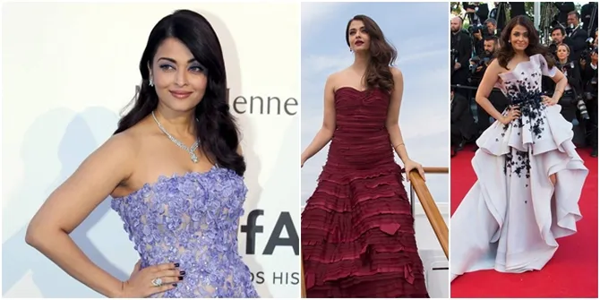 Gaun-Gaun Cantik Aishwarya Rai Sepanjang Cannes 2015, Bidadari!