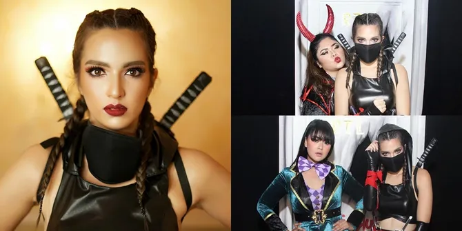 Gelar Pesta Halloween, Nia Ramadhani Dandan Ala Ninja Assassin