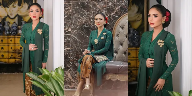 Hadiri Ulang Tahun Guntur Soekarno ke-80, 7 Potret Yuni Shara Pakai Kebaya Hijau - Cantiknya Paripurna Bikin Terpesona