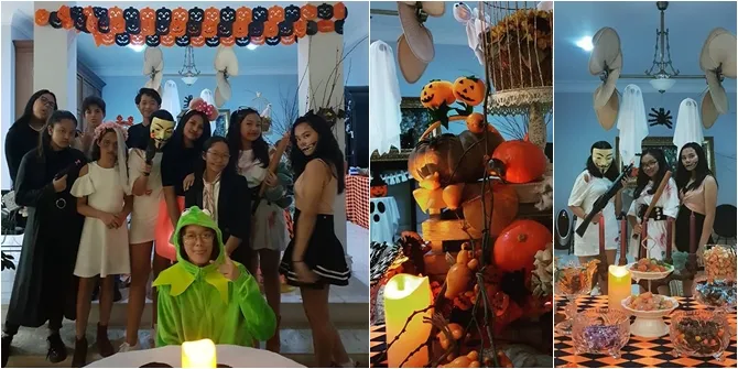 Halloween Party Khiran, Mayangsari Ubah Rumah Jadi Penuh Labu