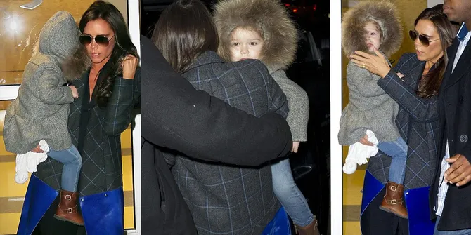 Harper Seven Beckham Dibikin Hilang Oleh Jaket Tebalnya