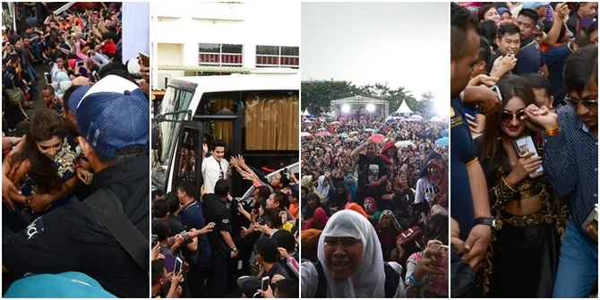 Heboh 'Uttaran' ke Bekasi, Ribuan Orang Berdesakan Saling Himpit