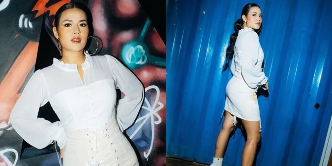 Hot Mom Pamer Kaki Jenjang, Ini Deretan Foto Cantik Raisa Pakai Dress Putih Kembali Manggung di Acara Musik
