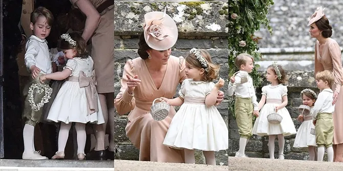 Imutnya Gaya George & Charlotte di Pernikahan Pippa Middleton