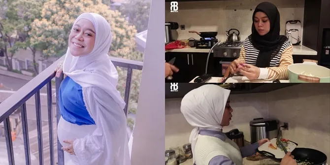 Istri Idaman Banget, Ini 7 Potret Lesti yang Sedang Hamil Besar Saat Memasak - Tetap Cantik dan Fashionable Abis