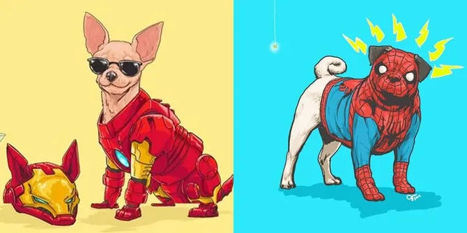 Jika Superhero Marvel Berupa Anjing, Beginilah Lucunya