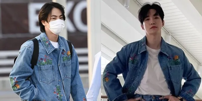 Jin BTS dan Junho 2PM Pakai Setelan Jeans Sama Dari Louis Vuitton, Pesona Berbeda Siapa Lebih Kece?