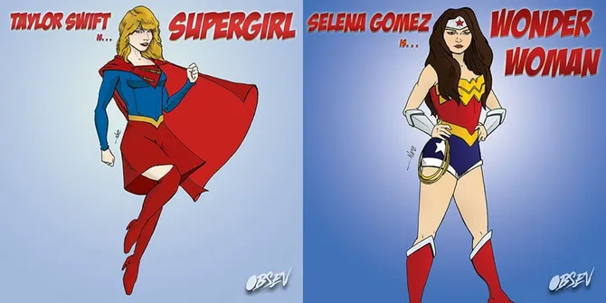 Kala Taylor Swift Dkk Jadi Superhero dan Penjahat, Seperti Apa?