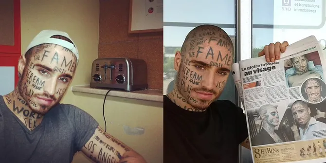 Kenali Vin Los - Si Seksi Dengan 24 Tato di Wajahnya