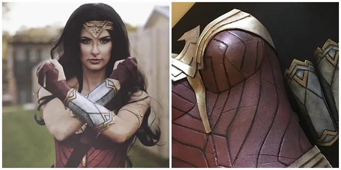 Kreatif! Cewek Ini Bikin Kostum Wonder Woman Dari Busa Matras