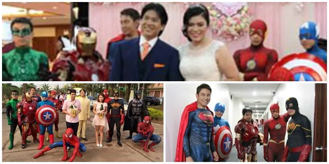 [FOTO] Saat Super Hero Turun Tangan Mendampingi Pernikahan