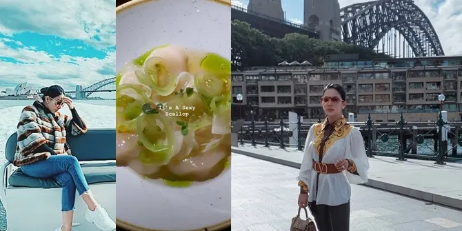 Lanjut Bulan Madu di Sydney, Syahrini Tak Bisa Berhenti Makan