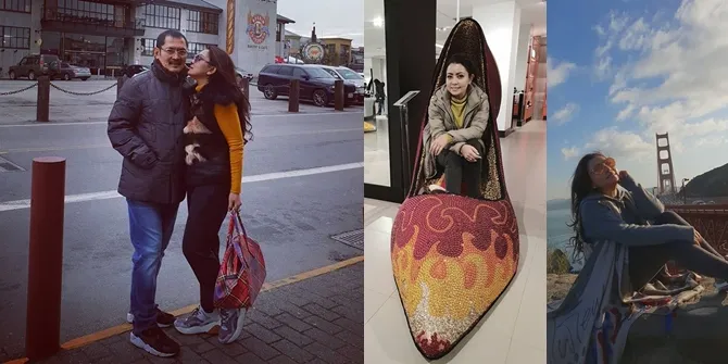 Lanjut Liburan di Amerika, Mayangsari Cium Mesra Bambang di Jalan