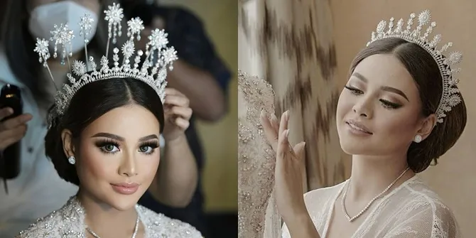 Megah Berkilauan, Begini Detail Mahkota dan Aksesoris Aurel Hermansyah di Acara Akad Nikah Karya Rinaldy Yunardi
