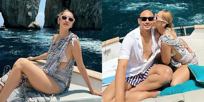 Mesra di Atas Perahu, Intip 11 Potret Bulan Madu BCL dan Tiko di Capri Italia