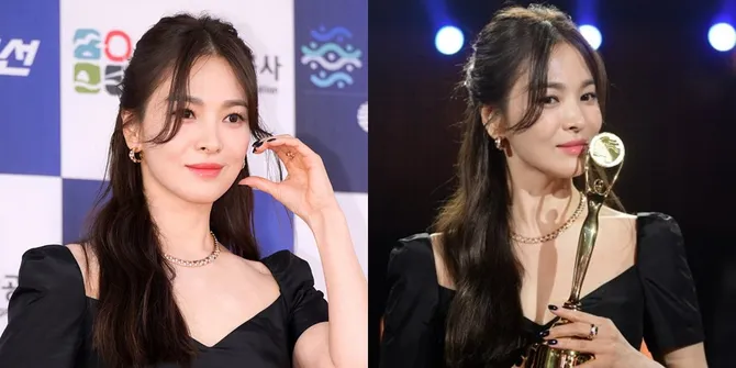 Momen Song Hye Kyo di 2nd Blue Dragon Awards dari Red Carpet Hingga Nangis Dapat Daesang, Pidato Kemenangan Bikin Terharu