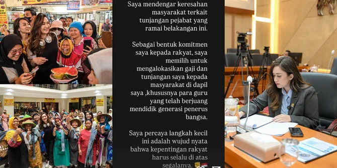 Nafa Urbach Janji Bakal Sumbangkan Semua Gaji dan Tunjangan Untuk Rakyat, Jawab Kritik Netizen