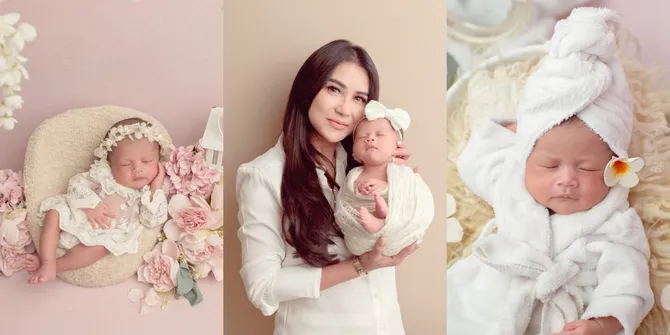 Nambah Buah Hati, 10 Potret Newborn Photoshoot Baby Vio Anak Angkat Bebizie - Gemas Bak Boneka Hidup