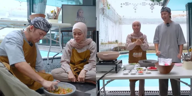 Nikmatnya Bukan Main! 9 Potret Lesti Menantang Rafael Bikin Seblak Papeda