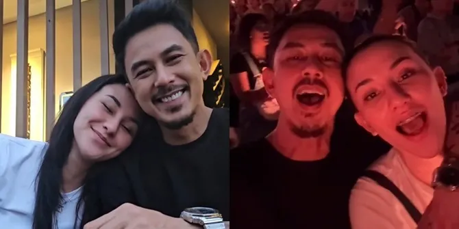 Pamer Cium, Potret Dahlia Poland dan Fandy Christian Nonton Coldplay - Berangkatnya Beda Ojol