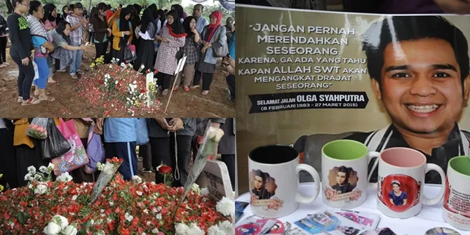 Penuh Mawar Romantis, Begini Suasana Makam Olga Syahputra Kini