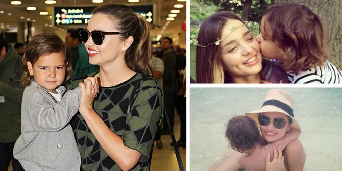 Pose Manja Si Kecil Flynn Bloom Saat Bersama Miranda Kerr