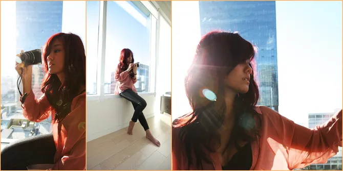 Pose-Pose Agnes Monica Ditimpa Sinar Matahari - Simple Tapi Seksi