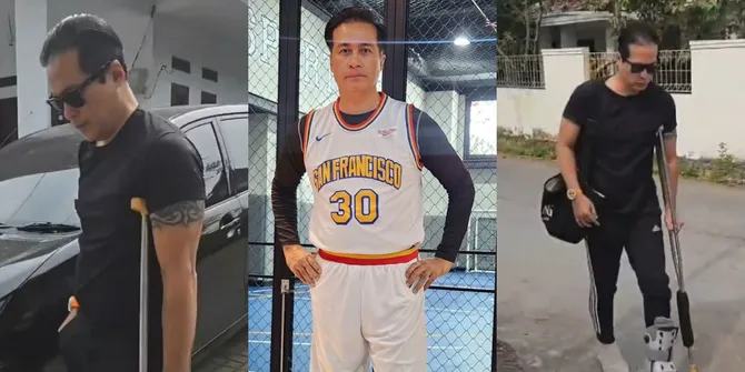 Potret Adjie Pangestu Jalan Pakai Kruk, Ungkap Fakta Kini Sudah Nggak Punya Istri dan Hidup Sendiri