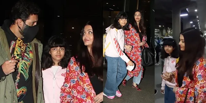 Potret Aishwarya Rai Pulang dari Cannes, Aaradhya Jadi Sorotan Karena Tumbuh Tinggi Menjulang