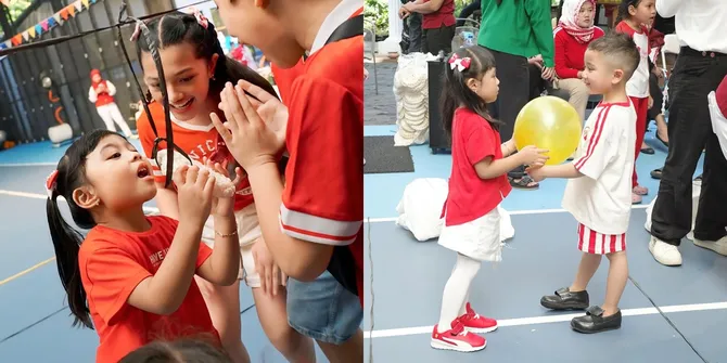 Potret Ameena Ikut Lomba 17 Agustus, Seru Makan Kerupuk hingga Estafet Balon Bareng Rayyanza