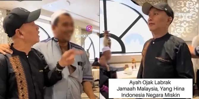 Potret Ayah Ojak Adu Mulut dengan Jamaah Haji Malaysia, Tak Terima Indonesia Disebut Negara Miskin