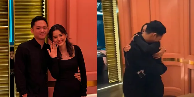 Potret Azriel Hermansyah Lamar Sarah Menzel di Dinner Ulang Tahunnya, Kris Dayanti Sampai Terharu
