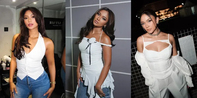 Potret Cantik Marion Jola Pakai Baju Putih, Kontras dengan Kulitnya yang Eksotis 