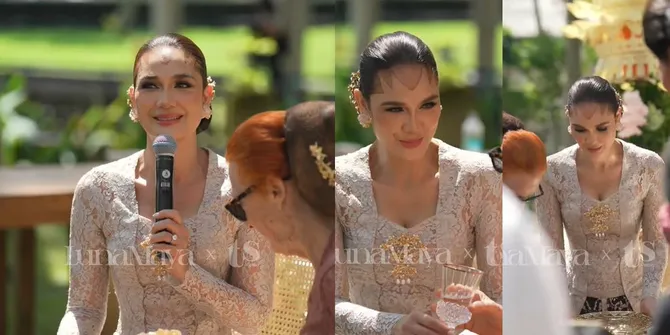 Potret Cantiknya Luna Maya dengan Kerik Paes Pada Momen Dulangan, Manglingi Banget - Aura Manten Terpancar