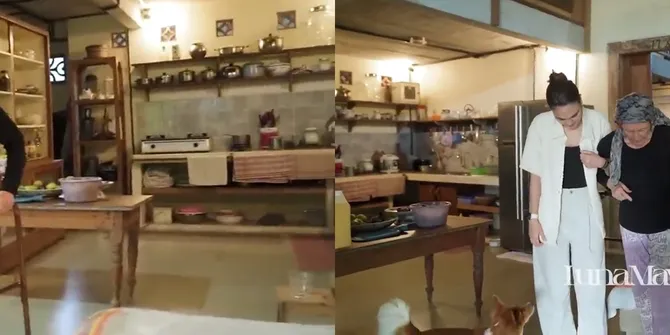 Potret Dapur Rumah Ibu Luna Maya yang Minimalis Tanpa Kompor Tanam dan Masih Pakai Magic Com Model Jadul