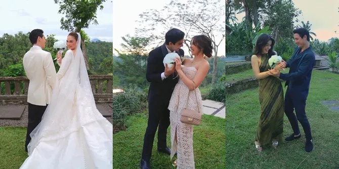 Potret Deretan Pasangan Selebritis Tangkap Buket Bunga di Pernikahan Luna Maya dan Maxime Bouttier, yang Terakhir Bikin Ngakak