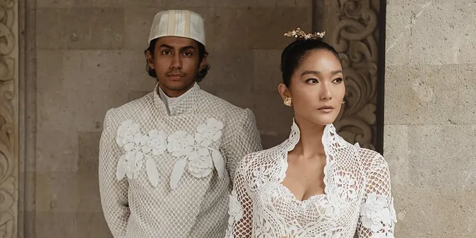 Potret Dominique Diyose Tampil Bak Pengantin, Cantik dalam Balutan Kebaya Putih 