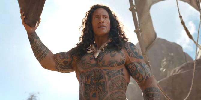 Potret Dwayne Johnson di MOANA Live Action, Pakai Prostetik Untuk Tampil Lebih Kekar