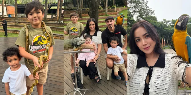 Potret Family Time Jessica Iskandar & Vincent Verhaag, Ajak Anak-Anak Main Sama Binatang