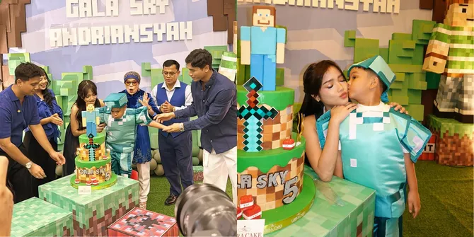 Potret Gala Sky Ulang Tahun yang ke-5, Dirayakan Meriah Bersama Keluarga