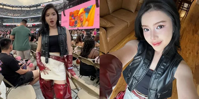 7 Potret Gaya Tiara Andini Nonton Konser BLACKPINK, Begitu Standout di Tengah Ribuan Penonton