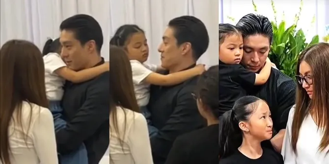 Potret Giorgio Antonio Saat Temani Sarwendah di Rumah Duka, Tania Nempel Banget Saat Digendong