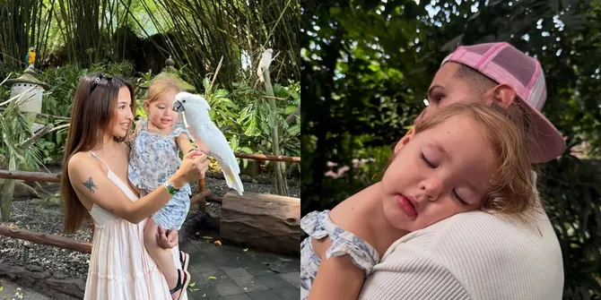 7 Potret Jennifer Coppen Ajak Anak ke Kebun Binatang, Kamari sampai Tertidur saat Digendong Justin Hubner