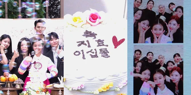 Potret Jihyo TWICE Rayakan Anniversary 20 Tahun di JYP Entertainment, Geng Idol K-Pop Gen 3 Kumpul