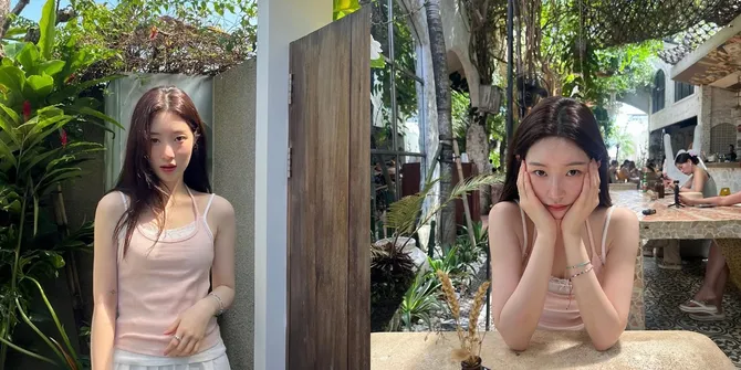 Potret Jung Chaeyeon di Bali, Cantik Saat Panas-Panasan dan Nikmati Segarnya Kelapa Muda